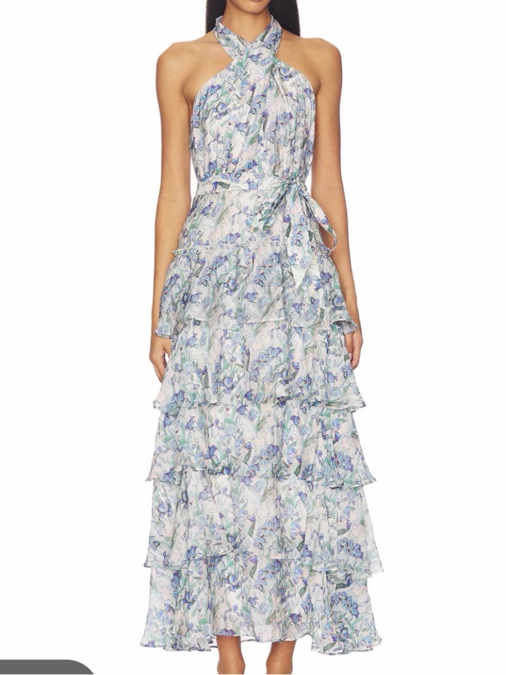 ASTR the Label Adamaris Dress in the Blue Floral print.